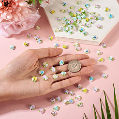 200 Stück undurchsichtige Blumen-Cabochons aus Kunstharz&nbsp;CRES-TA0001-73