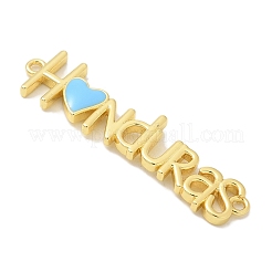 Messing Emaille Wort Honduras Verbindungsstück Charms&nbsp;KK-K293-39G