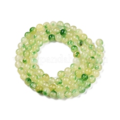 Teñidos naturales blancas abalorios de jade hebras&nbsp;G-T140-4mm-A05