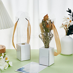 12 juego de cajas de almacenamiento de flores de plástico transparente y papel&nbsp;CON-BC0008-10A