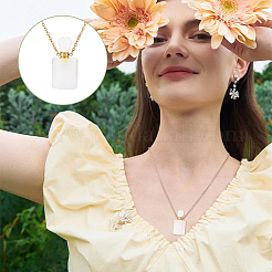 1 collana con bottiglia di profumo in cristallo di quarzo naturale&nbsp;NJEW-PH0001-37B-02