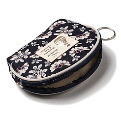 Geldbörsen aus Baumwollstoff mit Blumenmuster und Reißverschluss aus Legierung&nbsp;AJEW-B024-06
