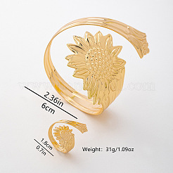 Set di braccialetti e anelli da donna con girasoli in ferro&nbsp;WG2469A-01