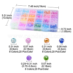 480 Stück 24 Stil Acrylperlen&nbsp;MACR-YW0002-14