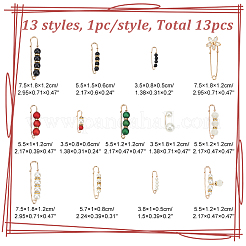 1 ensemble de broches en perles de résine&nbsp;JEWB-AR0001-14