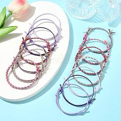 14 ensemble de bracelets en cordon de coton 7 couleurs pour hommes et femmes&nbsp;BJEW-FS00025-05