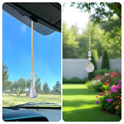 3 Stück 3 Stile Glas-Sonnenfänger für die hängende Dekoration im Garten im Freien&nbsp;HJEW-TADJ0001-01