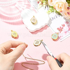 4 Stück 4 Farben Messing Micro Pave Zirkonia Medaillon Anhänger&nbsp;KK-CJ0005-54