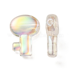 Placage uv perles acryliques transparentes irisées arc-en-ciel&nbsp;OACR-C007-05C