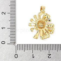 Ottone micro spianare pendenti zirconi&nbsp;KK-D357-18G