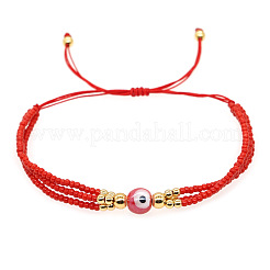 Pulseras trenzadas de múltiples hilos con cuentas de vidrio hechas a mano&nbsp;IU4174-2