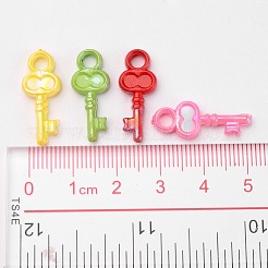 Undurchsichtig ab Farbe Acryl Skelett Schlüssel Anhänger&nbsp;X-SACR-R697-M24