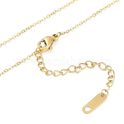Ionenplattierung (IP) goldener Ton 304 Edelstahl Emaille Bowknot Anhänger Halsketten für Frauen&nbsp;NJEW-K276-07G-03