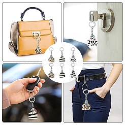 Porte-clés en cuir de vache et alliage&nbsp;KEYC-YW00093-01