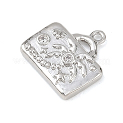 Pendentifs en laiton zircon cubique transparent&nbsp;KK-G545-01P