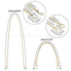 4pz 4 manici in ferro stile cavo e cordolo per borsa a catena&nbsp;FIND-WR0002-08