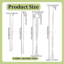 4 cesta de pared de cuerda tejida de algodón de 4 estilos&nbsp;AJEW-OC0015-28