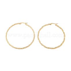 Pendientes de aro de acero inoxidable 201&nbsp;EJEW-Q026-16G-D