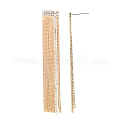 Klare Zirkonia-Kettenquasten-Ohrstecker&nbsp;EJEW-G321-19G
