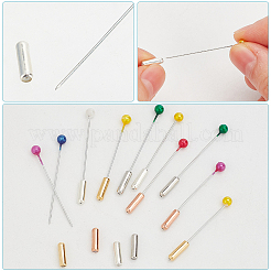 200 Stück Messing-Stiftendkappe in 4 Farben&nbsp;FIND-NB0005-39
