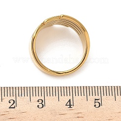 Fingerringe aus 304 Edelstahl mit Zirkonia für Damen&nbsp;RJEW-F189-04G