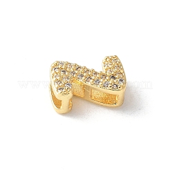 Liens multibrins initiaux en laiton micro pavé de zircone cubique transparente&nbsp;KK-S520-01G-23