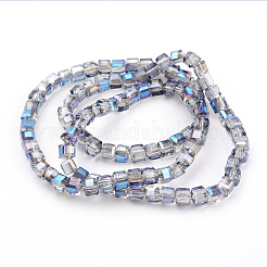 1 filo di perline di vetro placcato&nbsp;X-EGLA-D018-4x4mm-16
