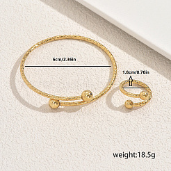 Runde Armreife und Ringe aus Edelstahl für Damen&nbsp;LY6022