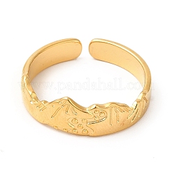 Placcatura ionica (ip) 201 anello polsino aperto in acciaio inossidabile&nbsp;RJEW-E063-41G