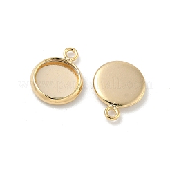 Impostazioni piatto cabochon ciondolo in ottone rotondi&nbsp;X-KK-K414-14B-G