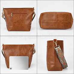 Bolsos de hombro de piel sintética con correa de hombro ética.&nbsp;AJEW-WH20816-217