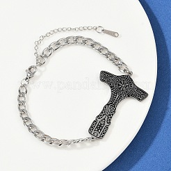Pulseras de eslabones esmaltados de acero inoxidable 304&nbsp;LS-BJEW-P356-01A-P