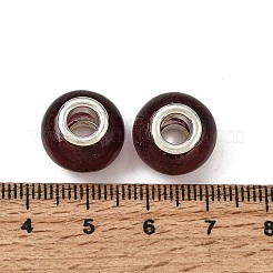 Handgefertigte Silberfolie Glasperlen europäischen&nbsp;X-LPDL-R008-02