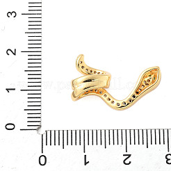 Messing Mikro ebnen Zirkonia European Beads&nbsp;KK-D354-01G