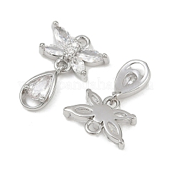 Colgante micropavé cubic zirconia de latón&nbsp;KK-F906-04P