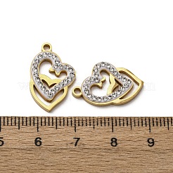Pendentifs en strass et argile en acier inoxydable 304&nbsp;STAS-P406-17J-G