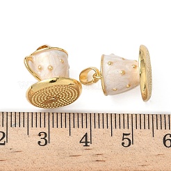 Breloques en laiton émaillé 3d&nbsp;KK-I371-36G-01
