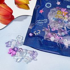 Fai da te carino kit per la creazione di braccialetti elasticizzati con perline&nbsp;DIY-SC0020-60B