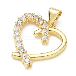Pendentifs avec zircon cubiques à micro-pavés en laiton&nbsp;CU-CBA83A6-06G-02