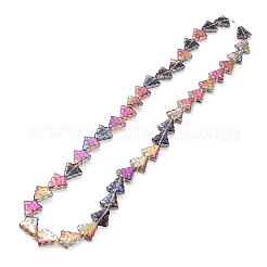 Brins de perles de verre de galvanoplastie transparentes&nbsp;EGLA-C002-HP04