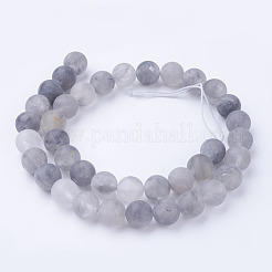 Chapelets de perles en quartz nuageux naturel&nbsp;G-G735-81-10mm
