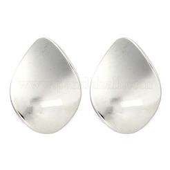 Pendientes de botón de acero inoxidable 304&nbsp;EJEW-D319-09B-P