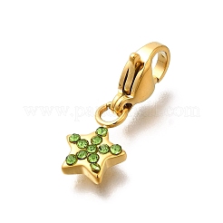 Stella 304 acciaio inossidabile strass pendenti decorazione&nbsp;STAS-R159-57G-04