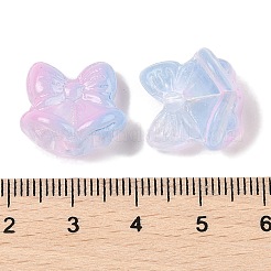 Perles de verre transparentes peintes en aérosol&nbsp;GLAA-Z011-06C
