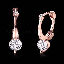 Orecchini a cerchio di moda popolare in ottone con micro pavé di zirconi cubici&nbsp;EJEW-BB15420