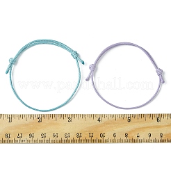 30 braccialetto con cordino intrecciato in poliestere cerato regolabile in 5 colori&nbsp;X1-BJEW-FZ00016