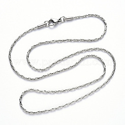 Collier à maillons Boston en acier inoxydable 304 anti-ternissement&nbsp;NJEW-S420-005A-P