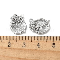 Pendentifs en laiton zircon cubique transparent&nbsp;KK-H460-25P
