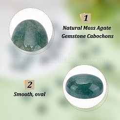 30 Stück natürliche Moosachat-Cabochons&nbsp;G-HY0001-74