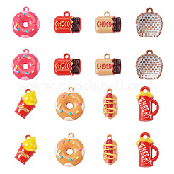 16 Stück 8 Stile Backfarbe Legierung Anhänger&nbsp;FIND-TA0009-64